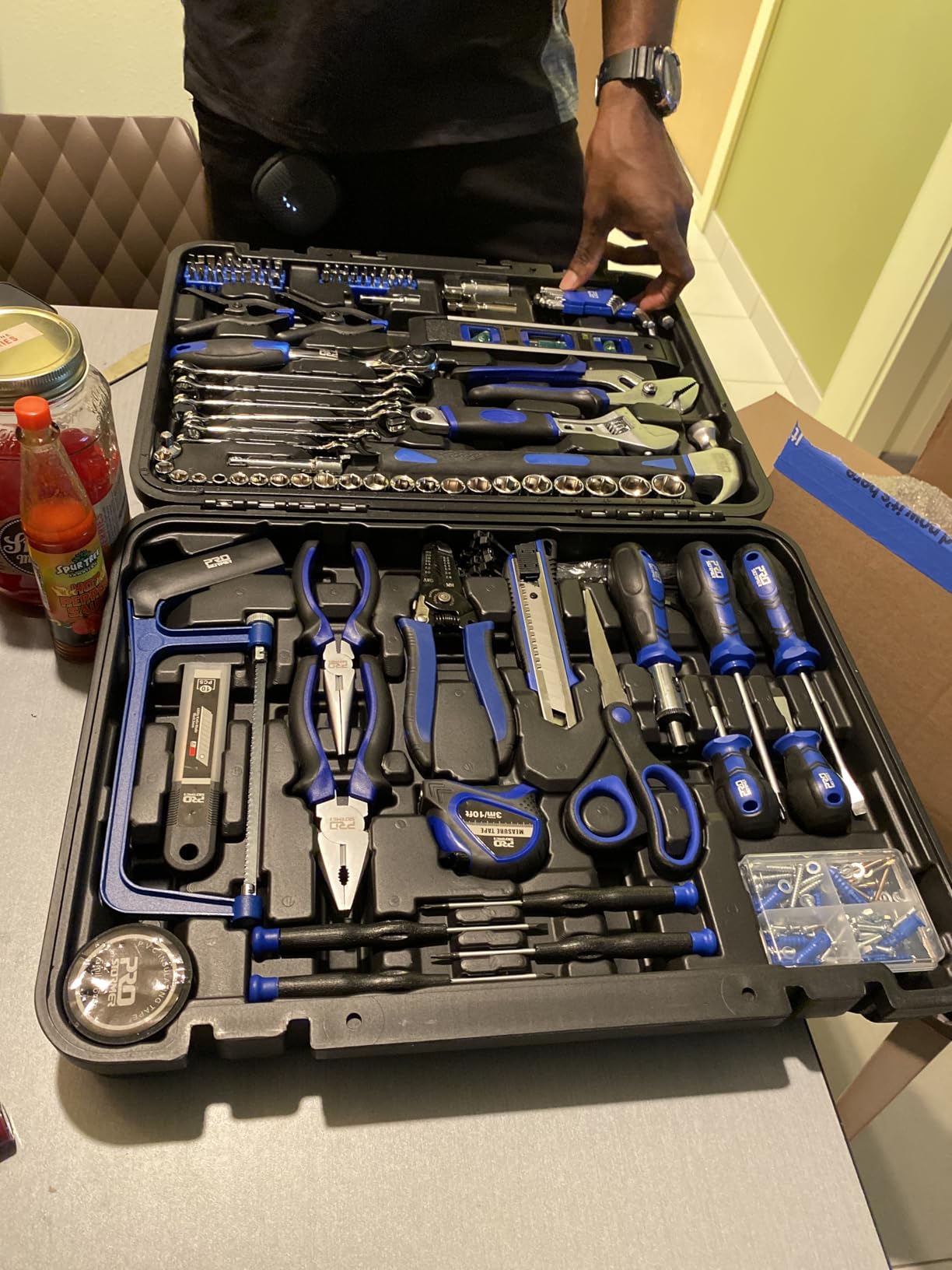 Prostormer 259-Piece Tool Kit, General Household Hand Tool Set with Plastic Storage Toolbox, Portable Complete Repair Tool Box for Home and Car (Blue) Customer Review Prostormer 259-Piece Tool Kit, General Household Hand Tool Set with Plastic Storage Toolbox, Portable Complete Repair Tool Box for Home and Car (Blue) - Customer Photo 2