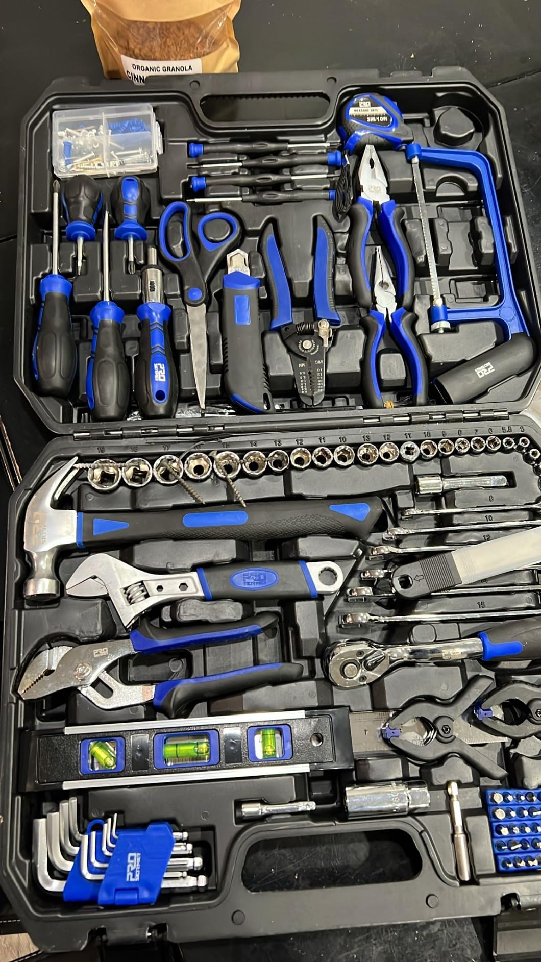 Prostormer 259-Piece Tool Kit, General Household Hand Tool Set with Plastic Storage Toolbox, Portable Complete Repair Tool Box for Home and Car (Blue) Customer Review Prostormer 259-Piece Tool Kit, General Household Hand Tool Set with Plastic Storage Toolbox, Portable Complete Repair Tool Box for Home and Car (Blue) - Customer Photo 4