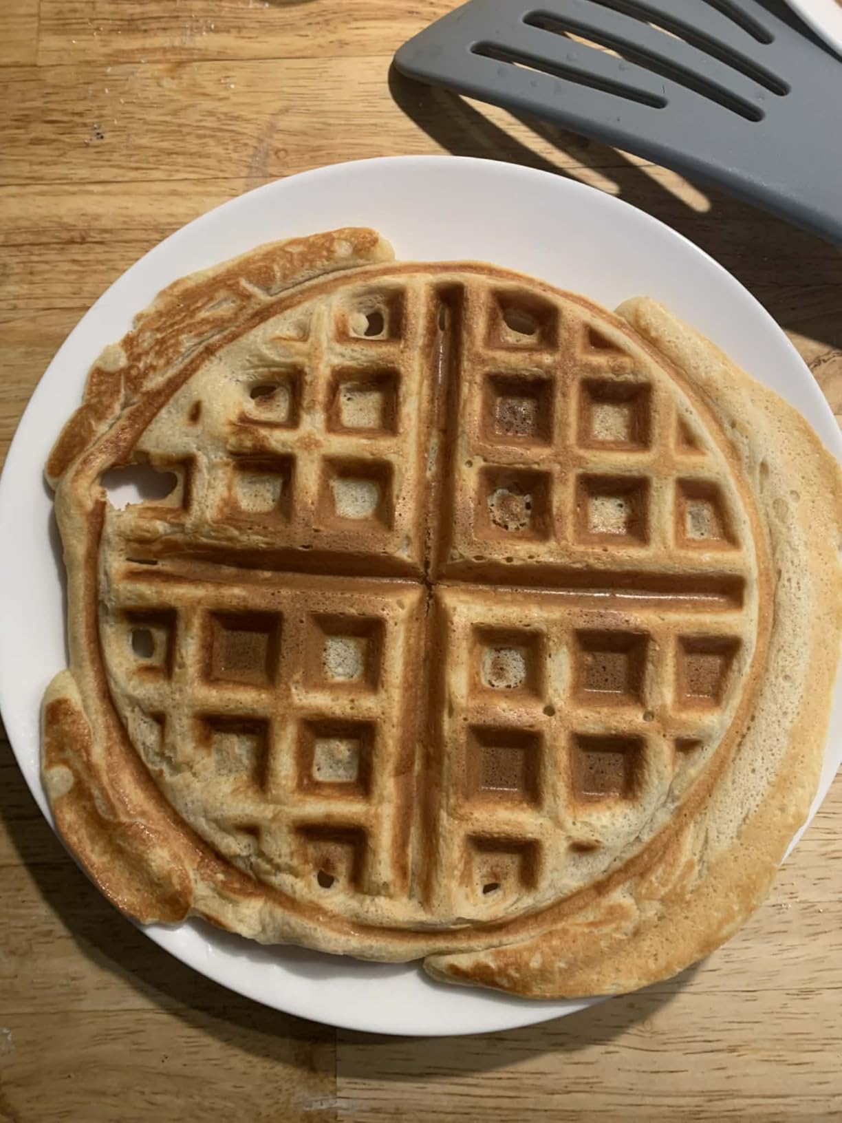 Chefman Anti-Overflow Belgian Waffle Maker w/Shade Selector, Temperature Control, Mess Free Moat, Round Iron w/Nonstick Plates & Cool Touch Handle, Measuring Cup Included Customer Review Chefman Anti-Overflow Belgian Waffle Maker w/Shade Selector, Temperature Control, Mess Free Moat, Round Iron w/Nonstick Plates & Cool Touch Handle, Measuring Cup Included - Customer Photo 2