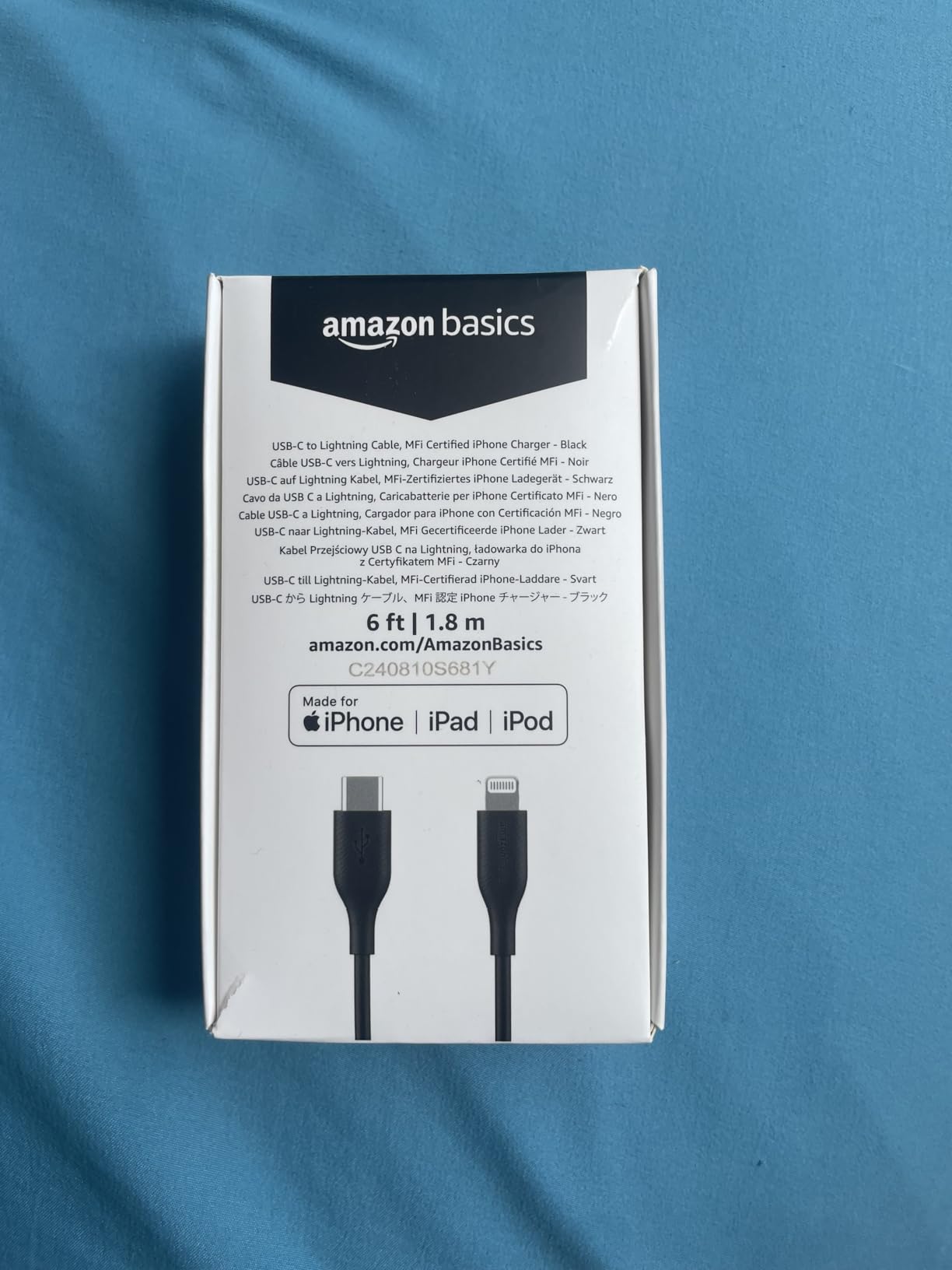 Amazon Basics USB-2.0 Type C to Lightning Cable (MFi Certified), 3 Feet, White Customer Review Amazon Basics USB-2.0 Type C to Lightning Cable (MFi Certified), 3 Feet, White - Customer Photo 2