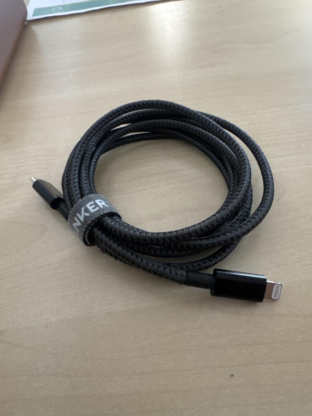Anker New Nylon USB C to Lightning Cable, Apple MFi Certified for iPhone 14 Series, and More (6FT, Black) Customer Review Anker New Nylon USB C to Lightning Cable, Apple MFi Certified for iPhone 14 Series, and More (6FT, Black) - Customer Photo 1