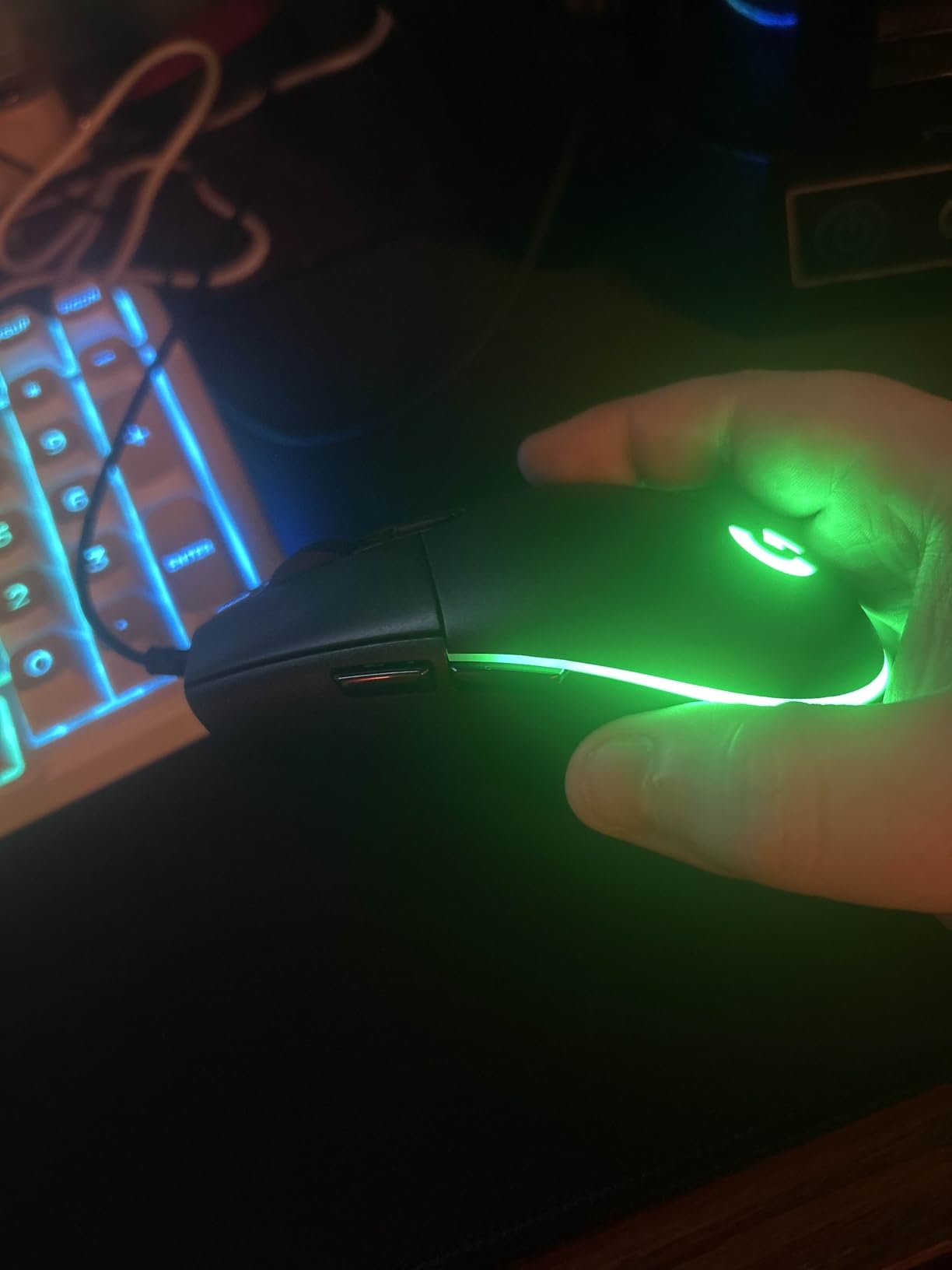 Logitech G203 Wired Gaming Mouse, 8,000 DPI, Rainbow Optical Effect LIGHTSYNC RGB, 6 Programmable Buttons, On-Board Memory, Screen Mapping, PC/Mac Computer and Laptop Compatible - Black Customer Review Logitech G203 Wired Gaming Mouse, 8,000 DPI, Rainbow Optical Effect LIGHTSYNC RGB, 6 Programmable Buttons, On-Board Memory, Screen Mapping, PC/Mac Computer and Laptop Compatible - Black - Customer Photo 1