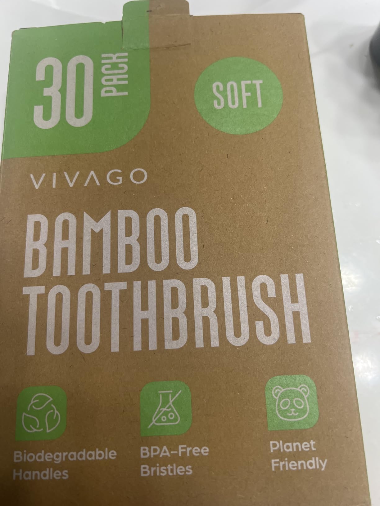 Bamboo Toothbrushes 10 Pack - BPA Free Soft Bristles Toothbrushes, Eco-Friendly, Natural Wooden Toothbrush - Customer Photo 4