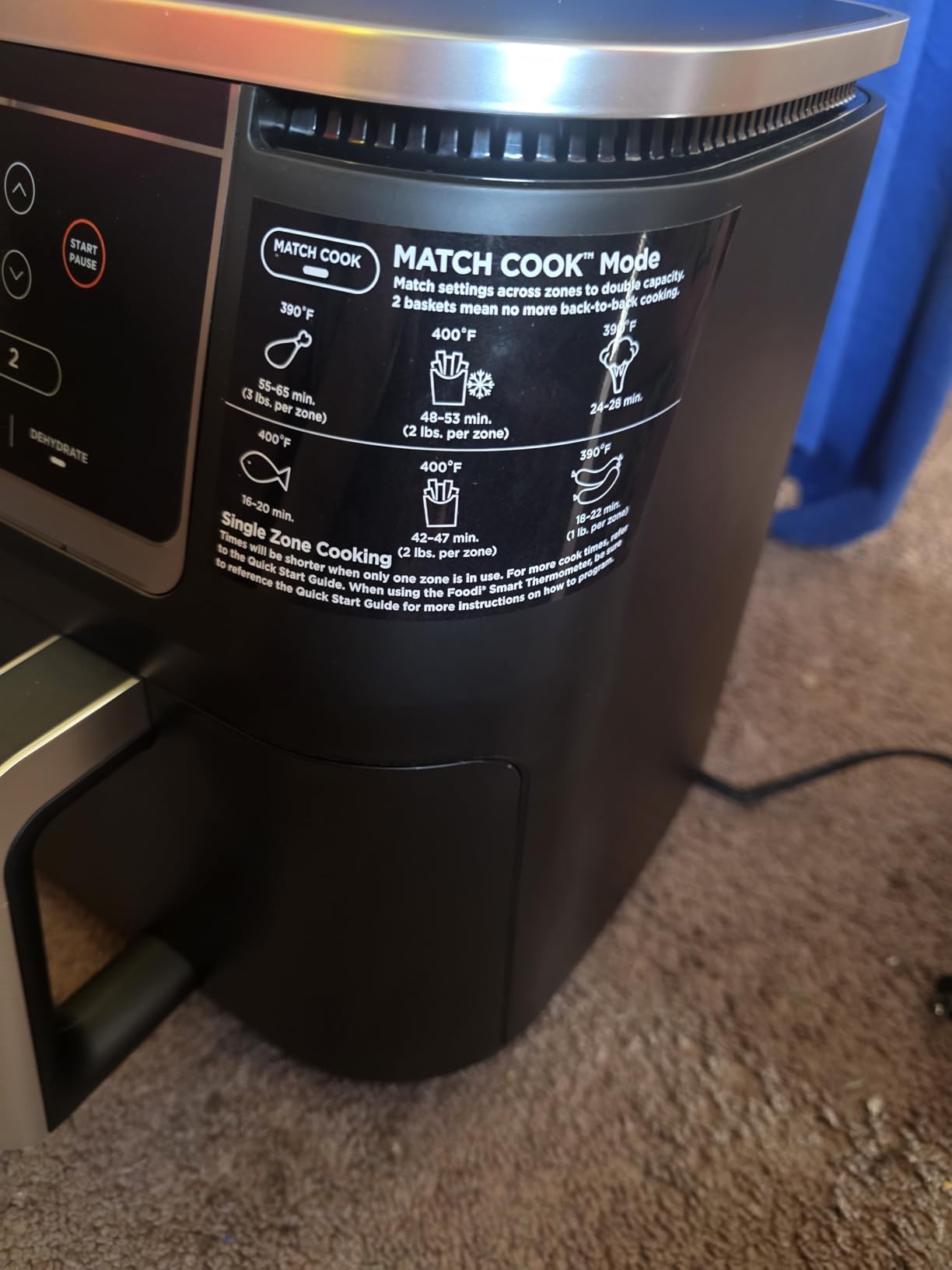 Ninja DZ201 Foodi 8 Quart 6-in-1 DualZone 2-Basket Air Fryer with Match Cook & Smart Finish Customer Review Ninja DZ201 Foodi 8 Quart 6-in-1 DualZone 2-Basket Air Fryer with Match Cook & Smart Finish - Customer Photo 4