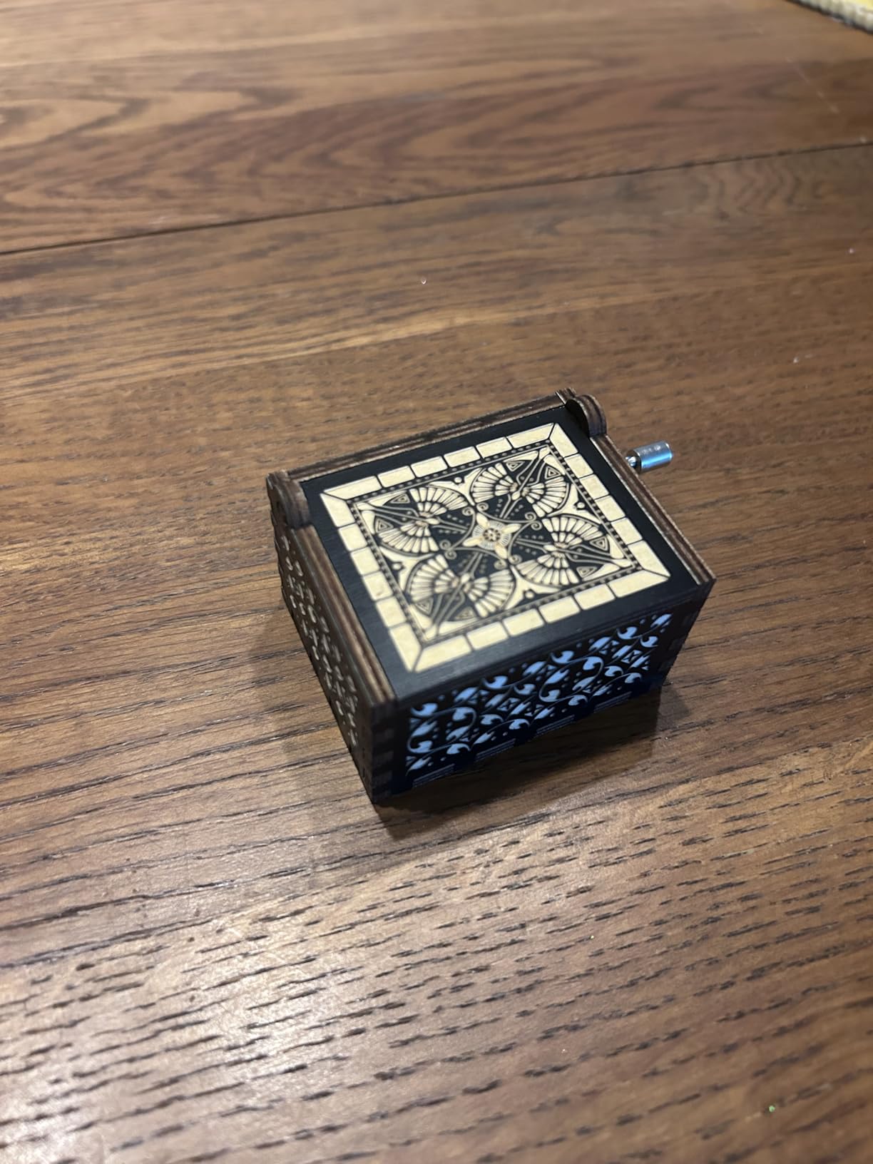Can't Help Falling in Love Wood Music Box, Antique Engraved Musical Boxes Case for Love One Wooden Music Box - Customer Photo 2