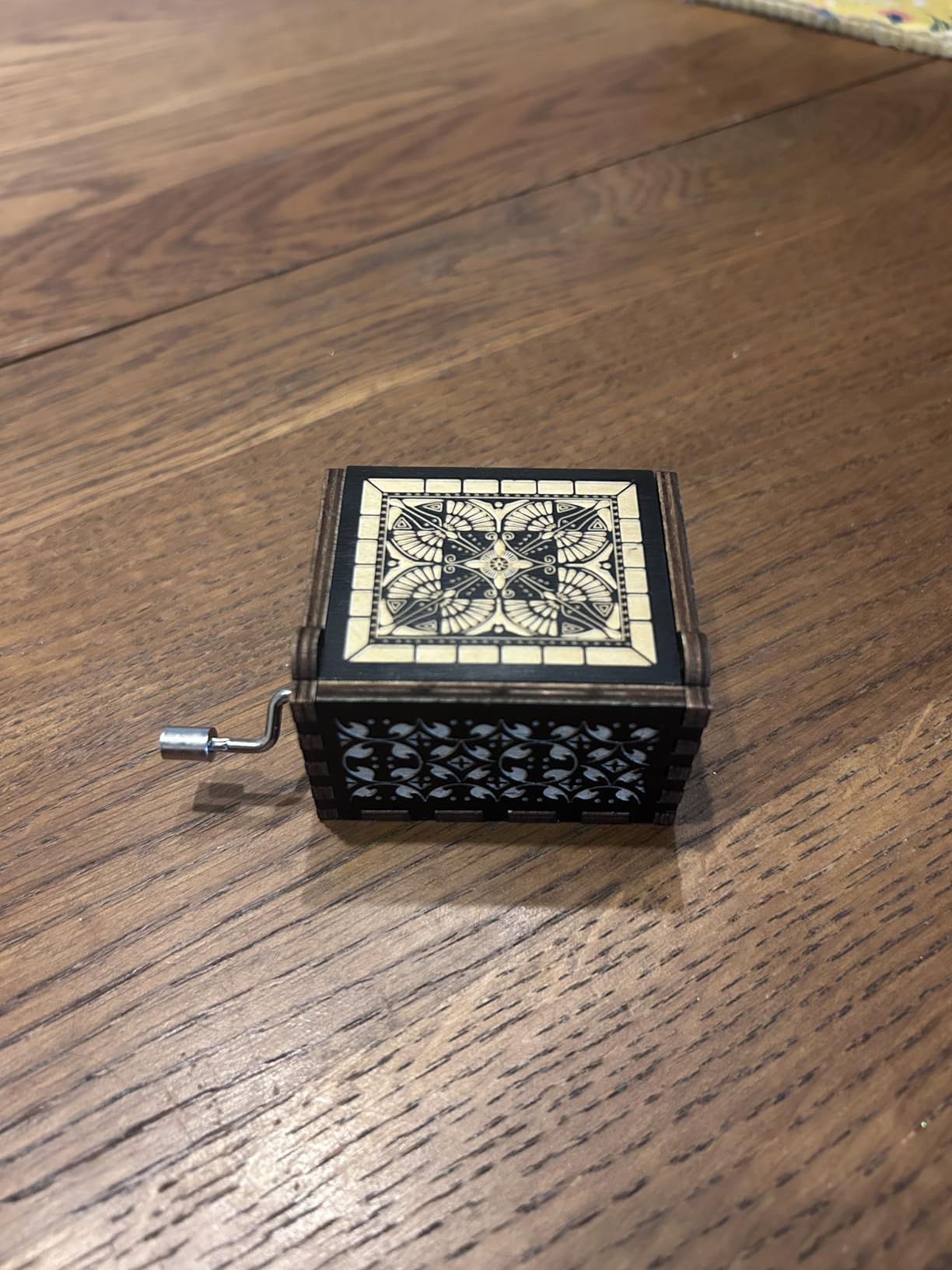 Can't Help Falling in Love Wood Music Box, Antique Engraved Musical Boxes Case for Love One Wooden Music Box - Customer Photo 5