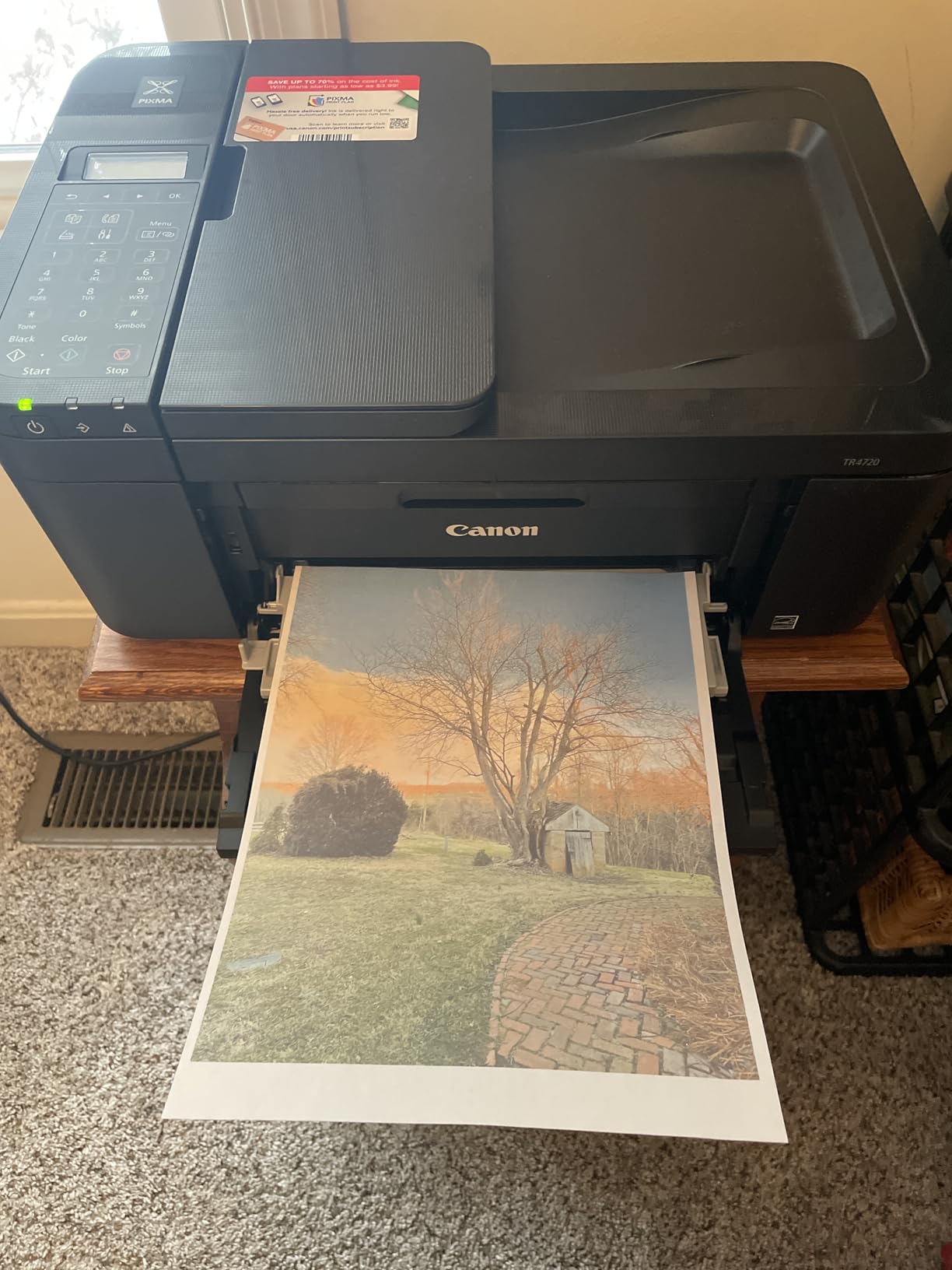 Canon PIXMA TR4720 All-in-One Wireless Printer, Home Use with Auto Document Feeder, Mobile Printing and Built-in Fax, Black Customer Review Canon PIXMA TR4720 All-in-One Wireless Printer, Home Use with Auto Document Feeder, Mobile Printing and Built-in Fax, Black - Customer Photo 2