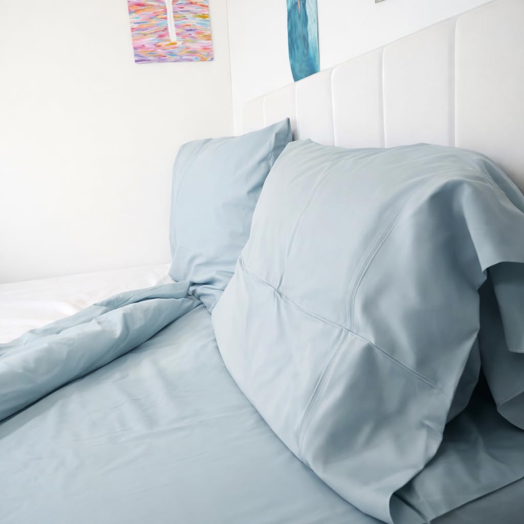 Olive + Crate Eucalyptus Sheets Set – Cooling Sheets for Hot Sleepers – 100% Organic Tencel Lyocell – Queen Size – Hypoallergenic, Moisture-Wicking – Deep Pockets, Soft, Durable 60 Olive + Crate Eucalyptus Sheets Set – Cooling Sheets for Hot Sleepers – 100% Organic Tencel Lyocell – Queen Size – Hypoallergenic, Moisture-Wicking – Deep Pockets, Soft, Durable 60