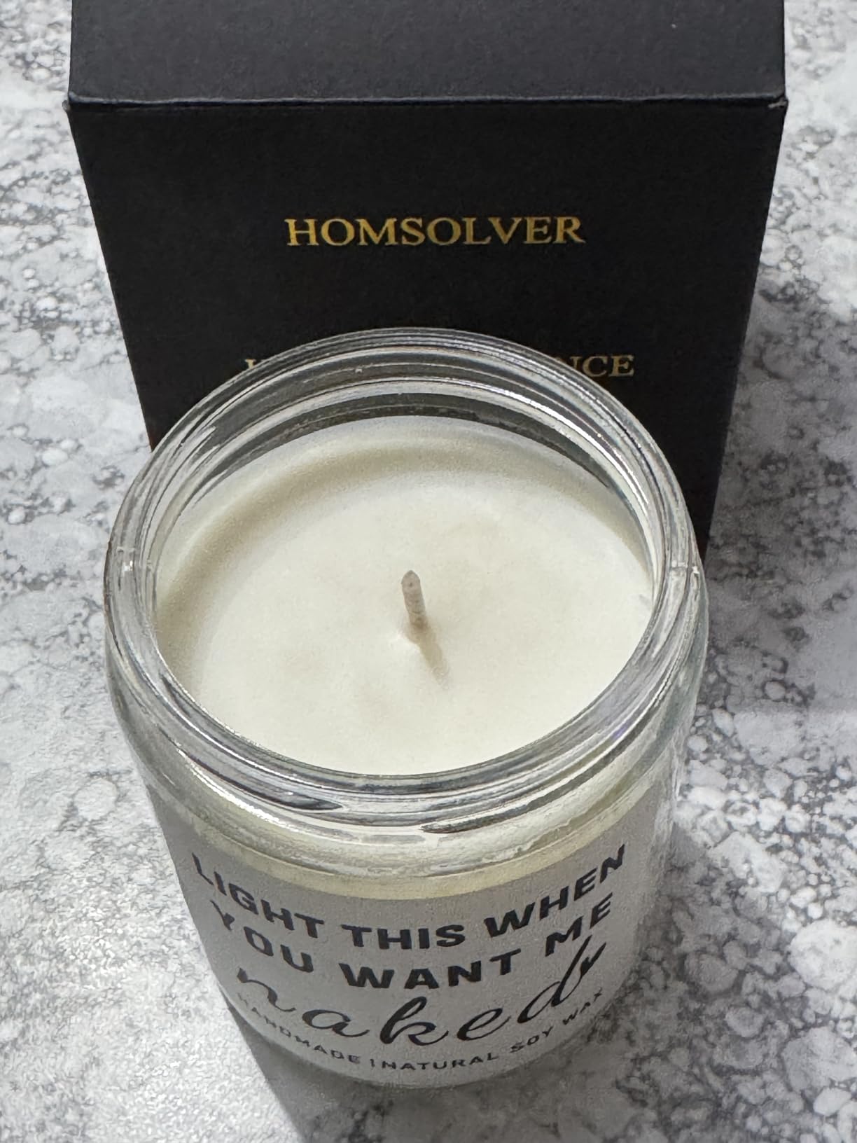 Homsolver Valentines Unique Day Gifts for Him, Boyfriend, Husband, Men, Funny Anniversary Birthday Christmas Valentines Romantic Gifts for Him, Boyfriend, Black Cedar Juniper Sandalwood Candle - Customer Photo 4