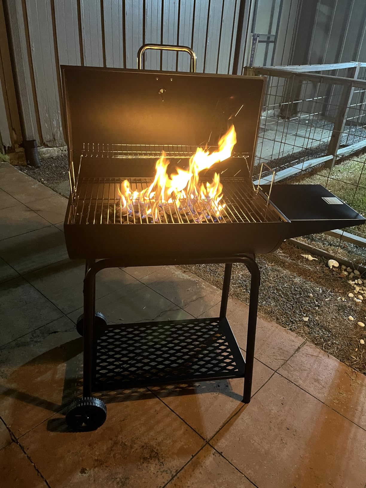 Royal Gourmet CC1830 30 Inch Barrel Charcoal Grill with Warming Rack, Outdoor BBQ Grill with 627 Sq. In. Grilling Space for Backyard, Patio and Parties, Black - Customer Photo 2