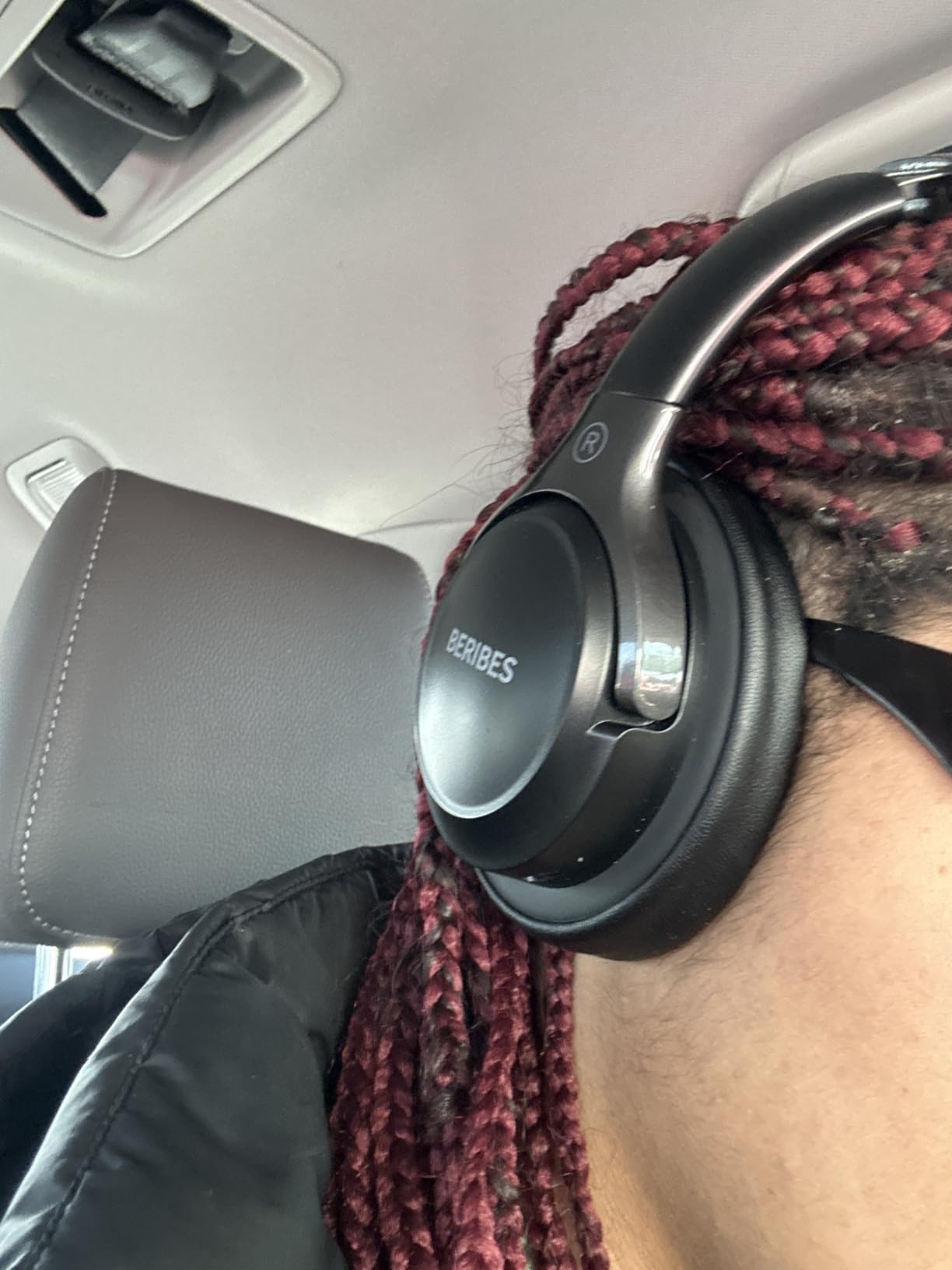 BERIBES Bluetooth Headphones Over Ear, 65H Playtime and 6 EQ Music Modes Wireless Headphones with Microphone, HiFi Stereo Foldable Lightweight Headsets, Deep Bass for Home Office Cellphone PC Ect. - Customer Photo 2