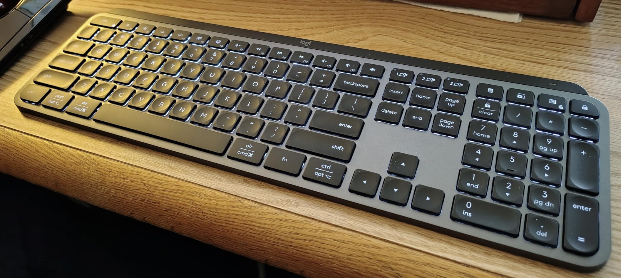 Logitech MX Keys S Wireless Keyboard, Low Profile, Fluid Precise Quiet Typing, Programmable Keys, Backlighting, Bluetooth, USB C Rechargeable, for Windows PC, Linux, Chrome, Mac - Graphite Customer Review Logitech MX Keys S Wireless Keyboard, Low Profile, Fluid Precise Quiet Typing, Programmable Keys, Backlighting, Bluetooth, USB C Rechargeable, for Windows PC, Linux, Chrome, Mac - Graphite - Customer Photo 2