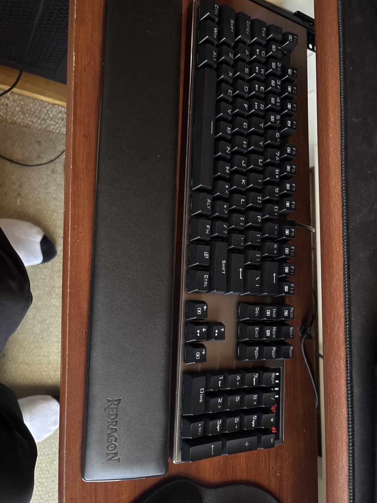 Redragon K556 PRO Upgraded Wireless RGB Gaming Keyboard, BT/2.4Ghz Tri-Mode Aluminum Mechanical Keyboard w/No-Lag Connection, Hot-Swap Linear Quiet Red Switch Customer Review Redragon K556 PRO Upgraded Wireless RGB Gaming Keyboard, BT/2.4Ghz Tri-Mode Aluminum Mechanical Keyboard w/No-Lag Connection, Hot-Swap Linear Quiet Red Switch - Customer Photo 1