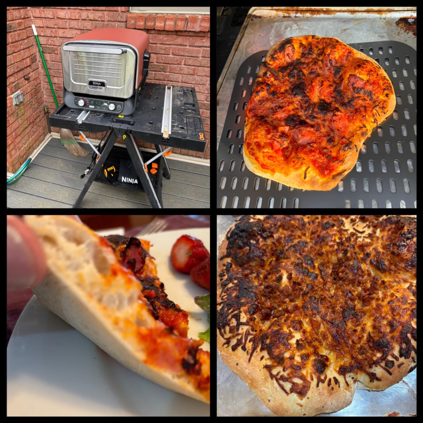 Ninja Woodfire Outdoor Pizza Oven, 8-in-1 Portable Electric Roaster Oven, Heats up to 700°F, 5 Artisan Pizza Settings, Integrated BBQ Smoker Box, Includes Flavored Wood Pellets, Terracotta Red Customer Review Ninja Woodfire Outdoor Pizza Oven, 8-in-1 Portable Electric Roaster Oven, Heats up to 700°F, 5 Artisan Pizza Settings, Integrated BBQ Smoker Box, Includes Flavored Wood Pellets, Terracotta Red - Customer Photo 2