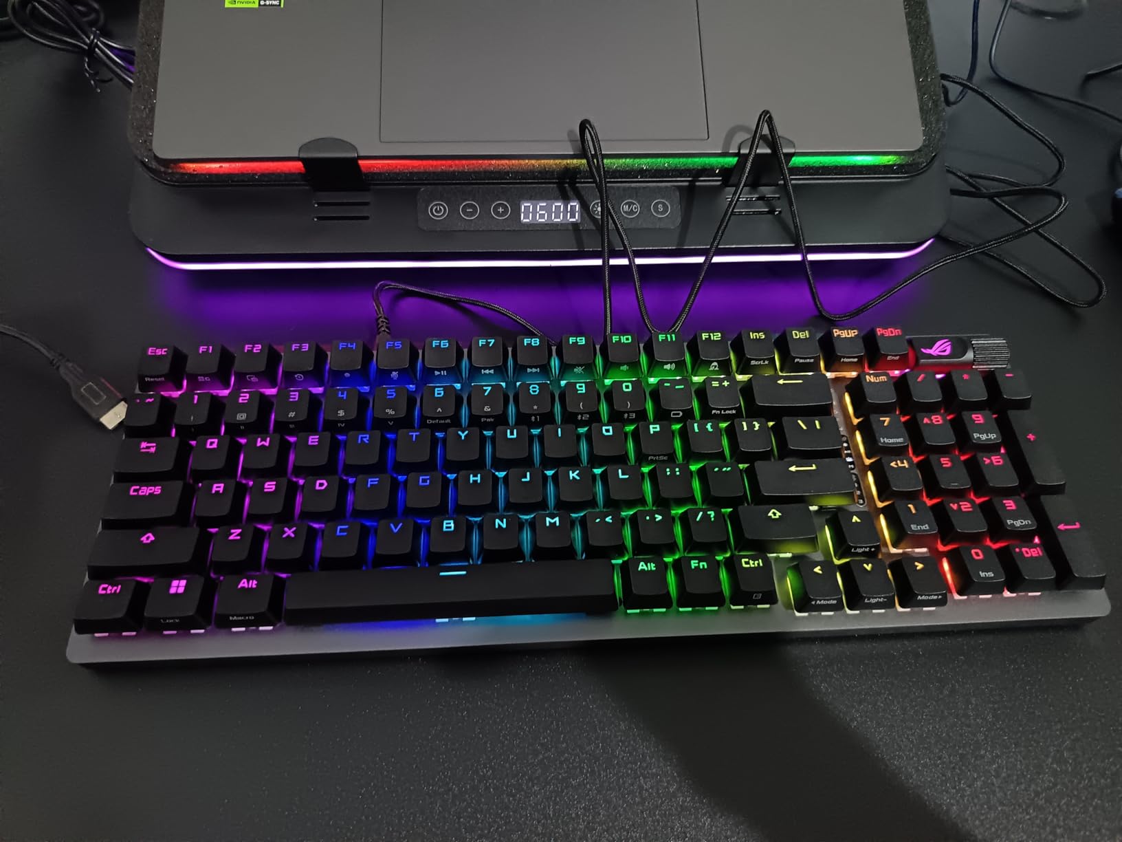 ASUS ROG Strix Scope II 96 Wireless Mechanical Gaming Keyboard – 96% Full-Size, Tri-Mode Connectivity, Hot Swappable Pre-lubed ROG NX Snow Linear Switches, PBT Keycaps, RGB, PC/Mac Support-Black Customer Review ASUS ROG Strix Scope II 96 Wireless Mechanical Gaming Keyboard – 96% Full-Size, Tri-Mode Connectivity, Hot Swappable Pre-lubed ROG NX Snow Linear Switches, PBT Keycaps, RGB, PC/Mac Support-Black - Customer Photo 2
