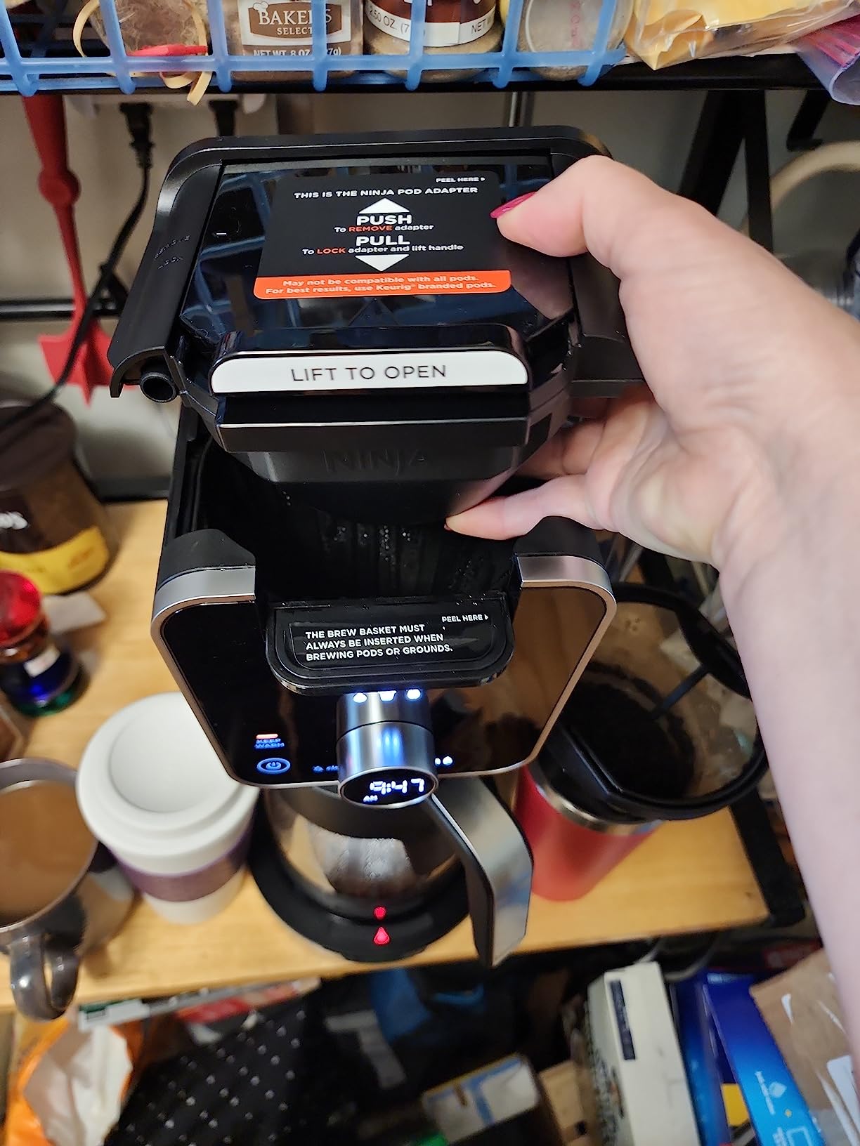 Ninja Drip Coffee Maker DualBrew Pro Hot & Iced Coffee Machine, Use with K-Cup Coffee Pods, 3 Brew Styles (Classic, Rich, & Iced), 60oz Removable Reservoir & Dishwasher Safe, Black, CFP101 - Customer Photo 3