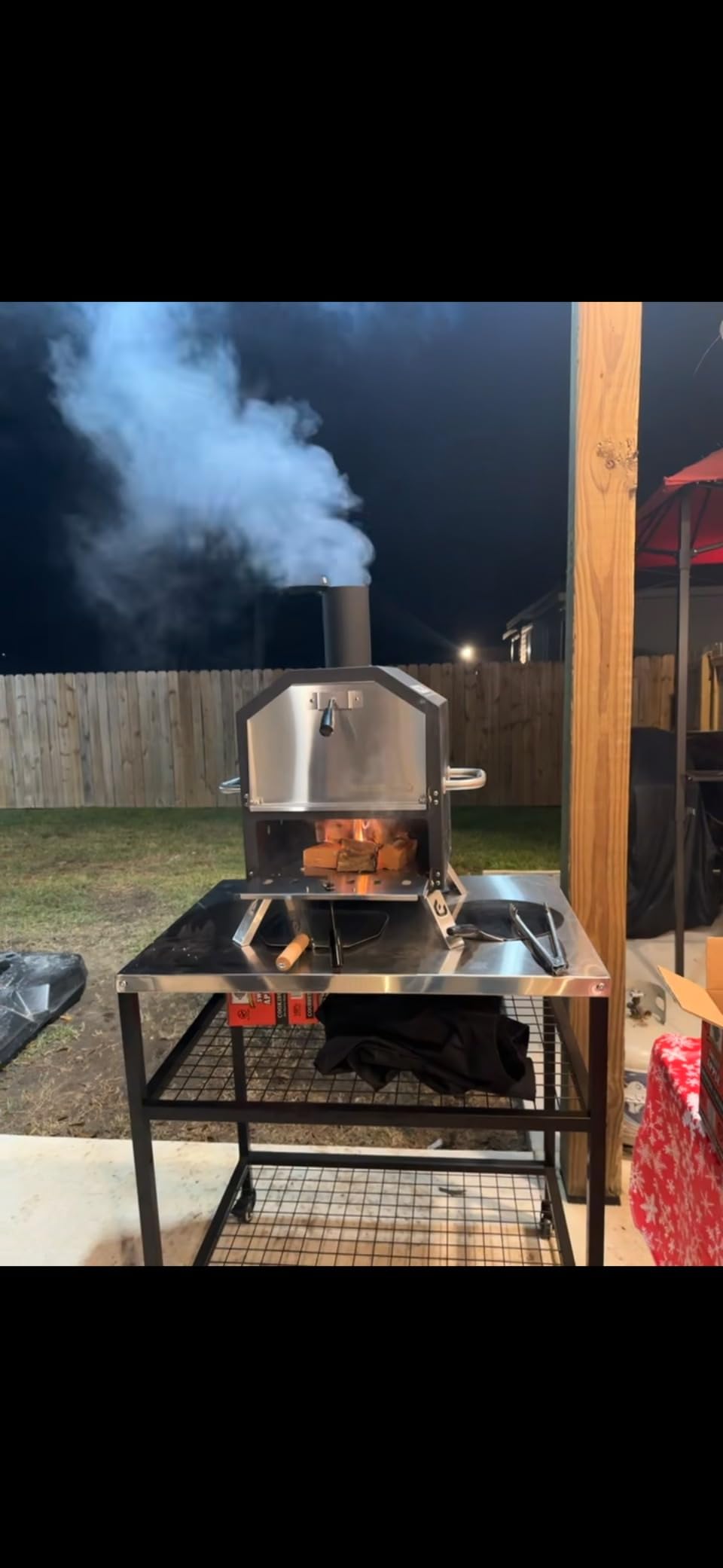 PIZZELLO Pizzello Outdoor Pizza Oven 16'' Large Wood Fired 2-Layer Pizza Ovens with Pizza Stone, Pizza Peel, Grill Grate, Oven Cover, Outside Pizza Maker for Camping Backyard BBQ, Pizzello Grande 16 Customer Review PIZZELLO Pizzello Outdoor Pizza Oven 16'' Large Wood Fired 2-Layer Pizza Ovens with Pizza Stone, Pizza Peel, Grill Grate, Oven Cover, Outside Pizza Maker for Camping Backyard BBQ, Pizzello Grande 16 - Customer Photo 1