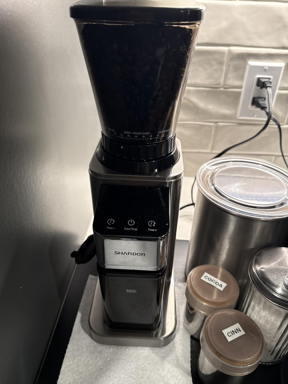SHARDOR Professional Conical Burr Coffee Grinder, Coffee Bean Grinder with 48 Grind Settings for Espresso, Drip & French Press, Upgraded Anti-Static Technology, Precision Timer, Stainless Steel Customer Review SHARDOR Professional Conical Burr Coffee Grinder, Coffee Bean Grinder with 48 Grind Settings for Espresso, Drip & French Press, Upgraded Anti-Static Technology, Precision Timer, Stainless Steel - Customer Photo 3