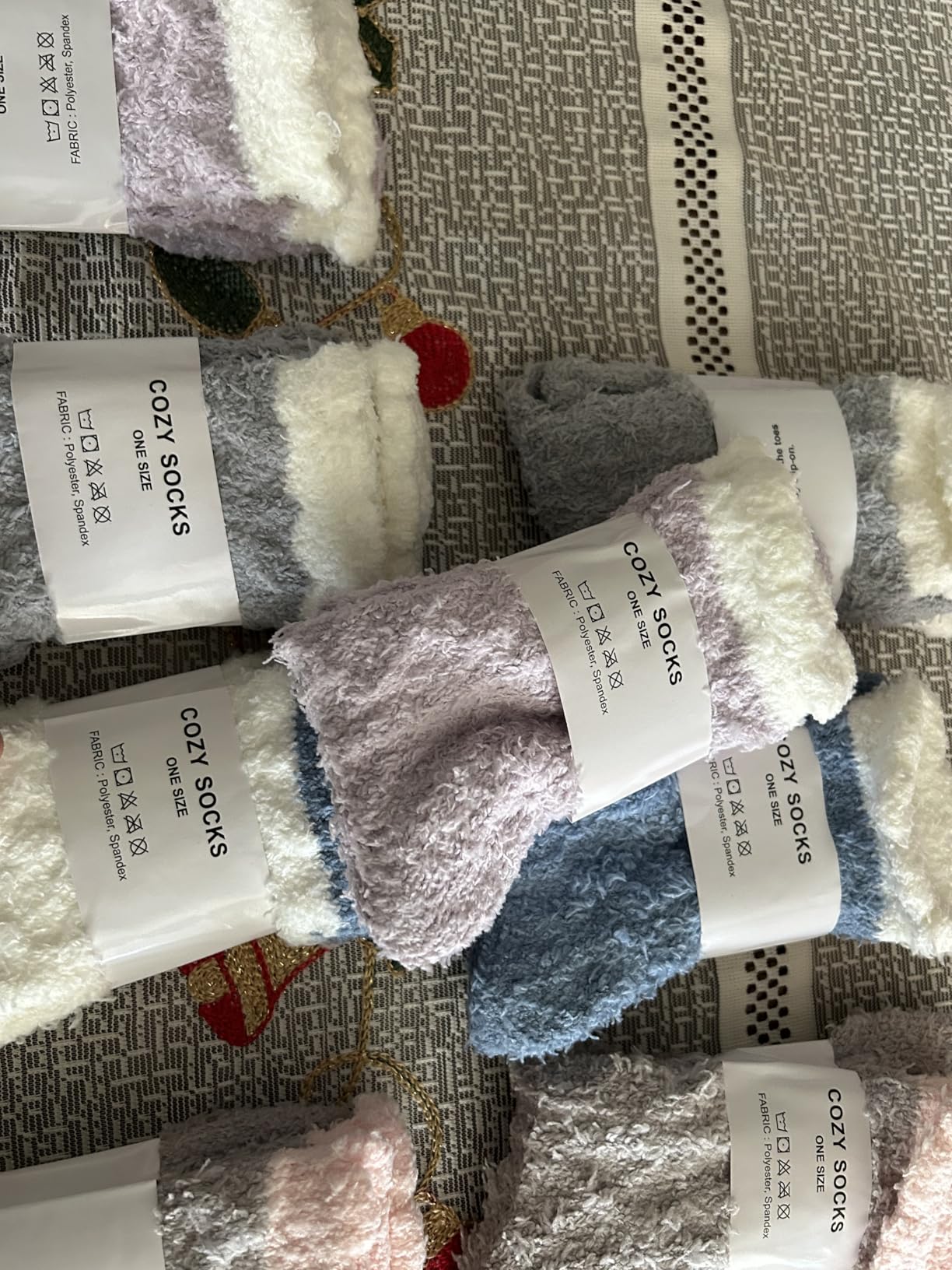TEHOOK Warm & Cozy Valentines Gifts for Women, Fluffy Fuzzy Plush Sleeping Slipper Socks - Soft Warm Fabric - Customer Photo 5