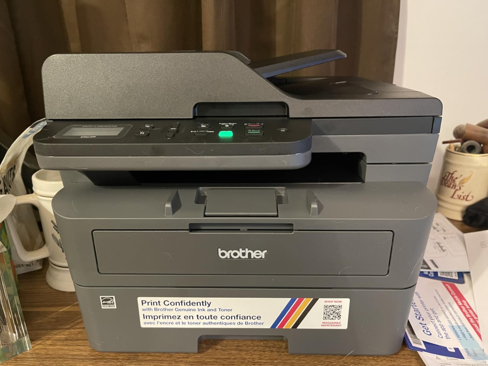 Brother DCP-L2640DW Wireless Compact Monochrome Multi-Function Laser Printer with Copy and Scan, Duplex, Mobile, Black & White Output | Includes Refresh Subscription Trial(1), Works with Alexa Customer Review Brother DCP-L2640DW Wireless Compact Monochrome Multi-Function Laser Printer with Copy and Scan, Duplex, Mobile, Black & White Output | Includes Refresh Subscription Trial(1), Works with Alexa - Customer Photo 1