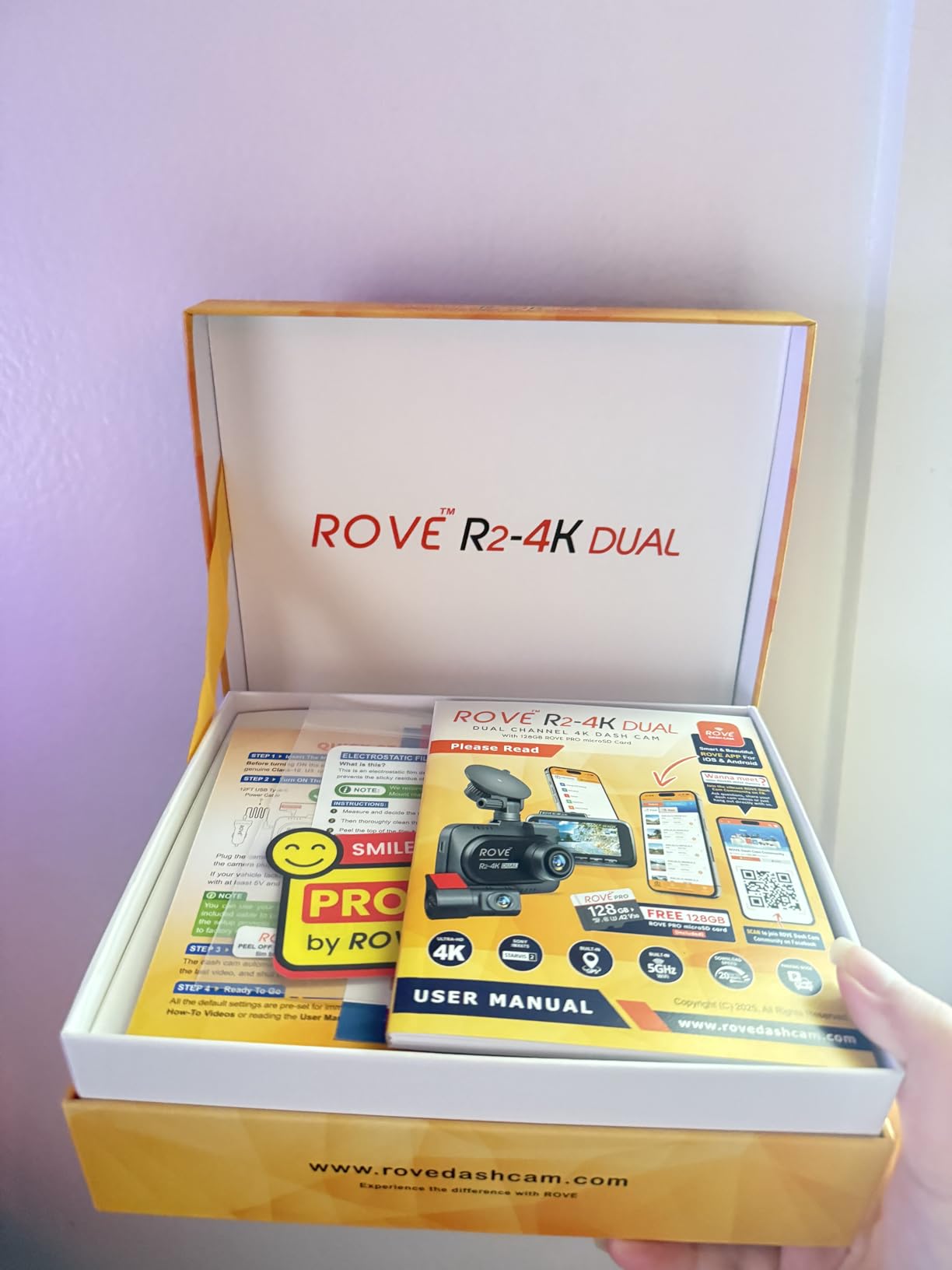 ROVE R2-4K DUAL Dash Cam Front and Rear, STARVIS 2 Sensor, FREE 128GB Card Included, 5G WiFi - up to 20MB/s Fastest Download Speed with App, 4K 2160P/FHD Dash Camera for Cars, 3 ROVE R2-4K DUAL Dash Cam Front and Rear, STARVIS 2 Sensor, FREE 128GB Card Included, 5G WiFi - up to 20MB/s Fastest Download Speed with App, 4K 2160P/FHD Dash Camera for Cars, 3