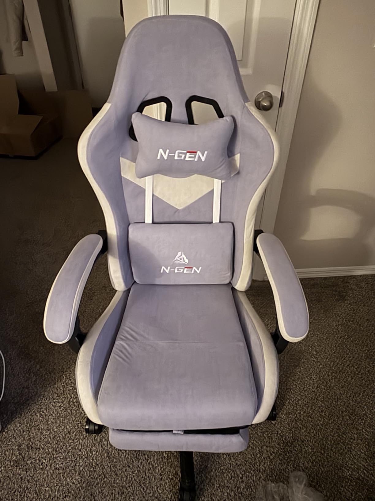 N-GEN GAMING Video Gaming Chair with Footrest Lumbar Support for Home Office High Back Recliner Height Adjustable Ergonomic Comfy Leather Computer Desk Chair (Black) Customer Review N-GEN GAMING Video Gaming Chair with Footrest Lumbar Support for Home Office High Back Recliner Height Adjustable Ergonomic Comfy Leather Computer Desk Chair (Black) - Customer Photo 1