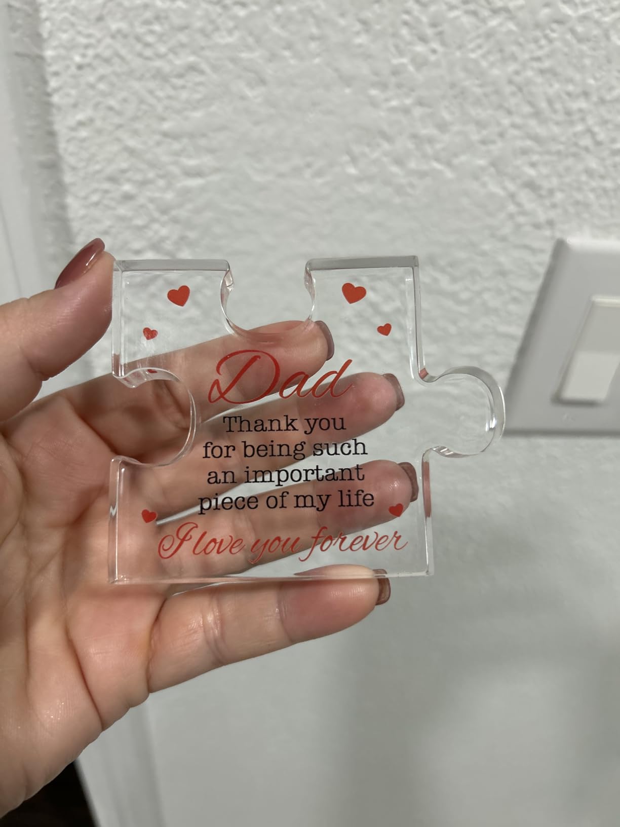 Engraved Acrylic Block Puzzle - Sentimental Gift for Her - Valentine's Day & Fiance Birthday Gift - Customer Photo 3
