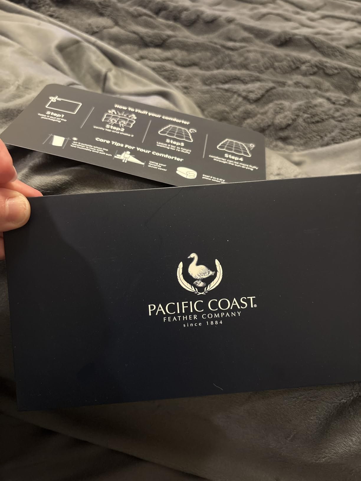 Pacific Coast Goose Feather Down Fiber Comforters King Size, Extra Fluffy White Duvet Insert, Ultra-Soft, Breathable, All Season Hotel Luxury Bedding Comforters, 8 Corner & Center Loops (106 Pacific Coast Goose Feather Down Fiber Comforters King Size, Extra Fluffy White Duvet Insert, Ultra-Soft, Breathable, All Season Hotel Luxury Bedding Comforters, 8 Corner & Center Loops (106