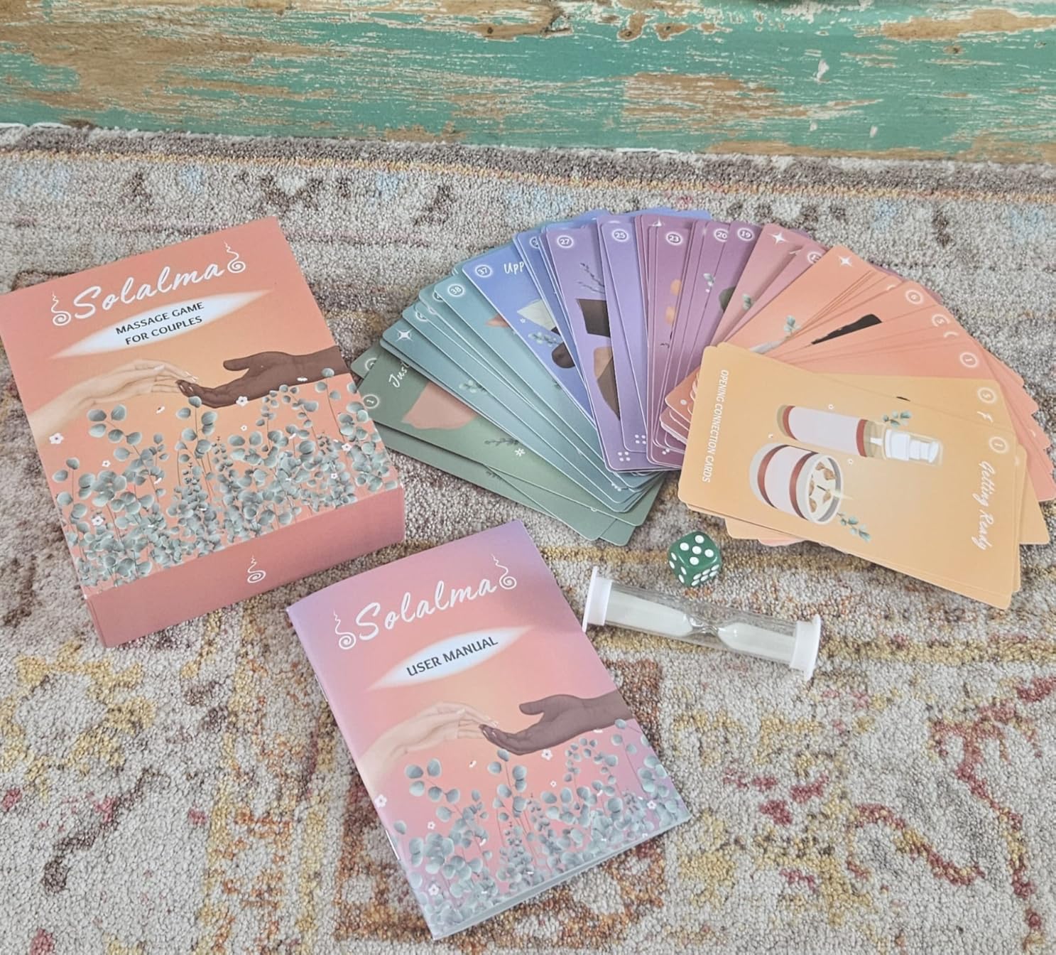 Solalma Massage Game for Couples with Fun Surprise Cards | Intimacy Card Game for Mindful Date Night Ideas to Reconnect with Spouse | Couples Massage at Home Kit | Anniversary & Wellness Gifts for Her - Customer Photo 2