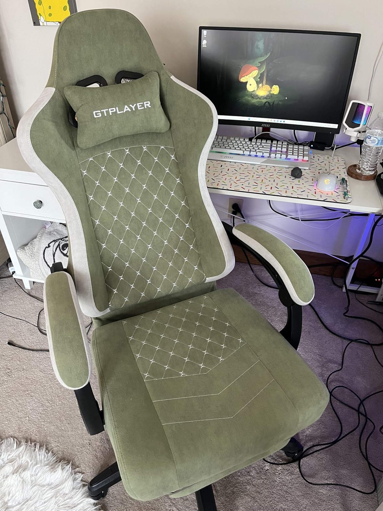 GTPLAYER Gaming Chair, Computer Office Chair with Pocket Spring Cushion, Linkage Armrests and Footrest, High Back Ergonomic Computer Chair with Lumbar Support Task Chair with Footrest(Black) Customer Review GTPLAYER Gaming Chair, Computer Office Chair with Pocket Spring Cushion, Linkage Armrests and Footrest, High Back Ergonomic Computer Chair with Lumbar Support Task Chair with Footrest(Black) - Customer Photo 1