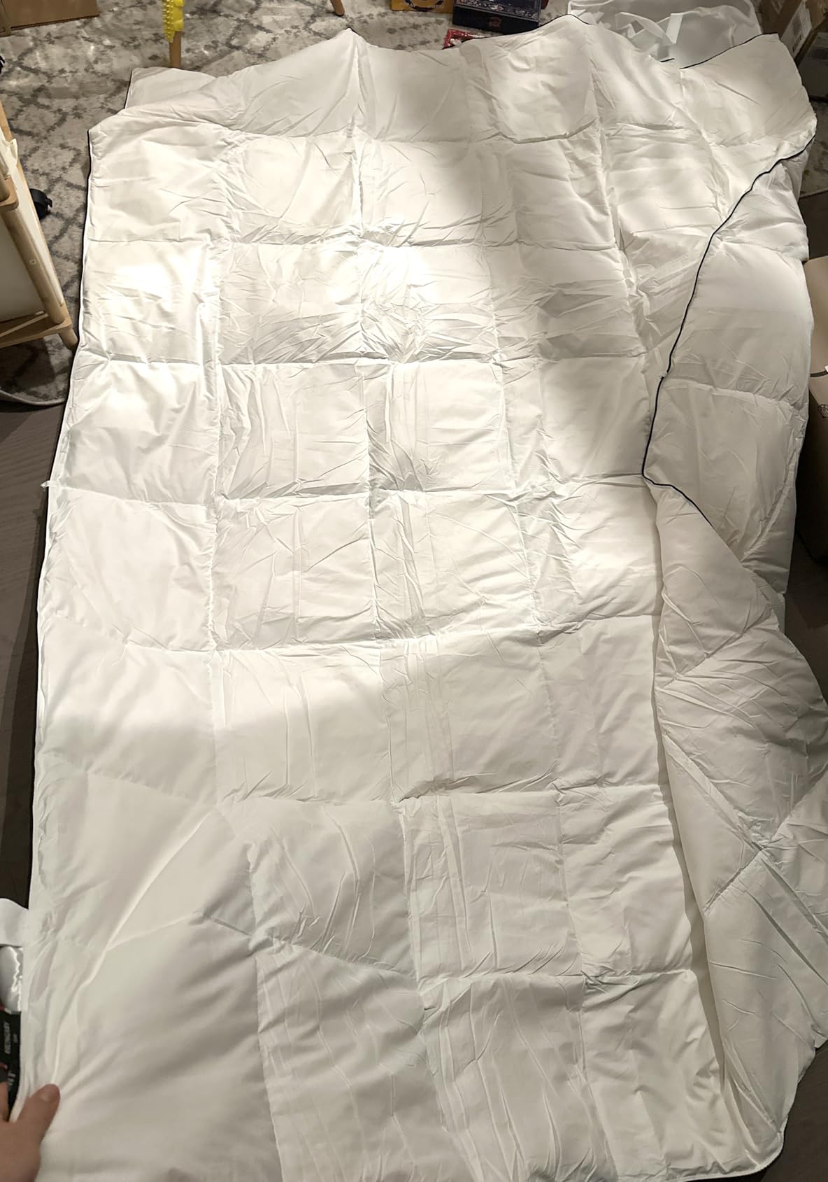 Extra Fluffy White Goose Feather Down Fiber Comforter King 106 Extra Fluffy White Goose Feather Down Fiber Comforter King 106