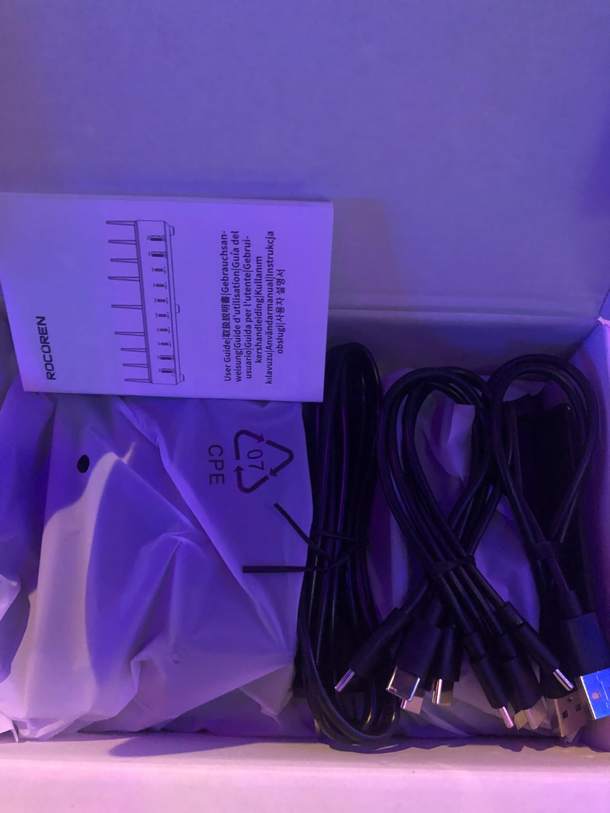 400W Charging Station for Multiple Devices, 10 Port Double PD 100W USB C Charging Station with 6 Cables, Multi-Device Organizer Fast Charging Dock for MacBook, iPad, iPhone, Cell Phone, Tablet Customer Review 400W Charging Station for Multiple Devices, 10 Port Double PD 100W USB C Charging Station with 6 Cables, Multi-Device Organizer Fast Charging Dock for MacBook, iPad, iPhone, Cell Phone, Tablet - Customer Photo 1