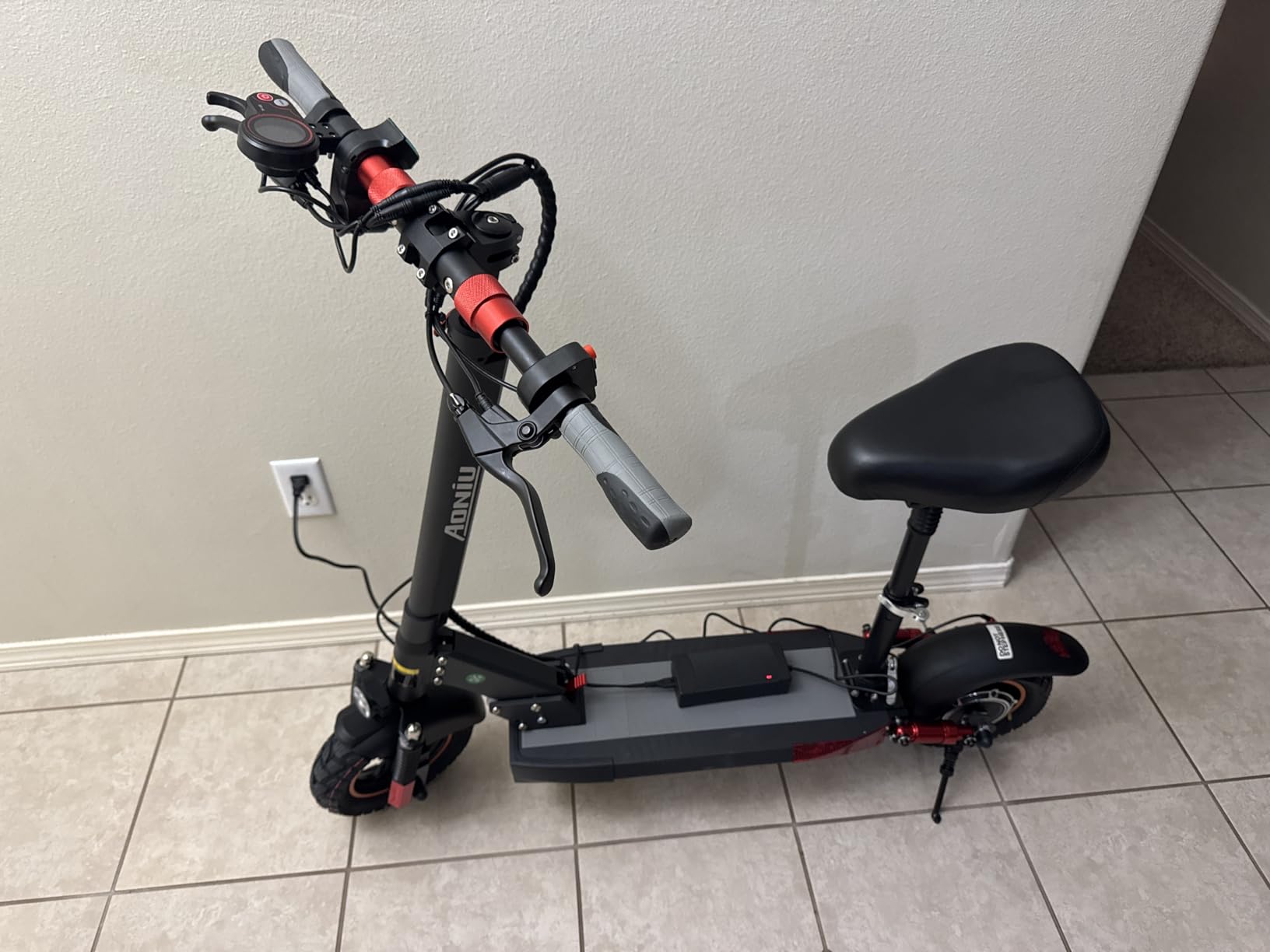 m4 Electric Scooter for Adults with seat 25-30 mph Fast Speed Heavy Duty 300+ lbs 10 inch Off Road Foldable e Scooter Mobility e Scooters for Girls Men Teens 31-37 Miles Long Range Bike Customer Review m4 Electric Scooter for Adults with seat 25-30 mph Fast Speed Heavy Duty 300+ lbs 10 inch Off Road Foldable e Scooter Mobility e Scooters for Girls Men Teens 31-37 Miles Long Range Bike - Customer Photo 5