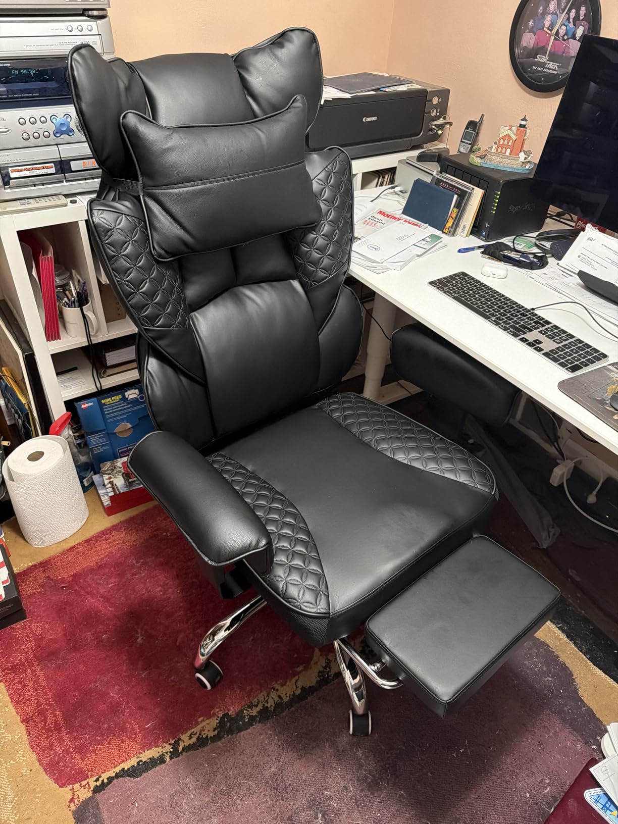 GTRACING Big and Tall Gaming Chair 400lbs Heavy Duty Office Chair with Footrest, High Back Pocket Spring Lumbar Support, Ergonomic Wide Comfy Seated Cushion for Lower Back Pain Relief, Earth-Black Customer Review GTRACING Big and Tall Gaming Chair 400lbs Heavy Duty Office Chair with Footrest, High Back Pocket Spring Lumbar Support, Ergonomic Wide Comfy Seated Cushion for Lower Back Pain Relief, Earth-Black - Customer Photo 1